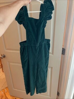 Green Velvet Pinafore Jumpsuit Tucker & Tate size 6